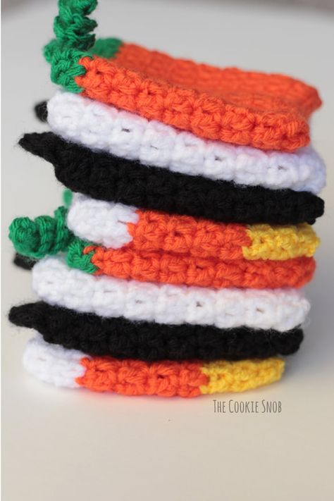 Halloween Treat Bags - The Cookie Snob Halloween Crochet Treat Bags, Halloween Cookie Treat Bags, Crochet Pumpkin Treat Bags, Crochet Mini Halloween Treat Bags, Crochet Halloween Goodie Bags, Crochet Halloween Gift Bags, Crochet Treat Bags, Crochet Halloween Bag, Halloween Treat Bags Diy