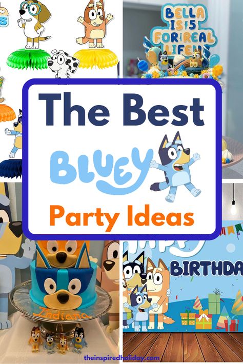 3 Year Birthday Bluey, 1st Bluey Birthday Party, Bluey Themed Birthday Snacks, Bluey Birthday Punch, Bluey Bingo 2nd Birthday Party, Blue Second Birthday, Food Ideas For Bluey Party, Bluey 7th Birthday Party Ideas, Bluey Party Food Table