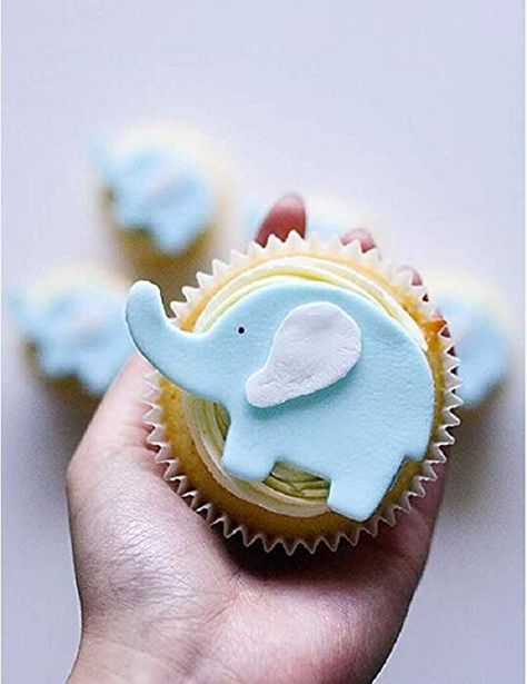 Fondant Elephant, Elephant Baby Boy, Elephant Baby Shower Cake, Elephant Cupcakes, Kids Birthday Party Food, Elephant Cakes, Elephant Birthday, Baby Boy Cakes, Creative Birthday Cakes