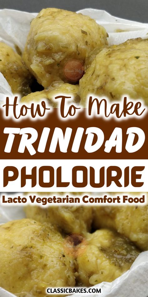 Trinidad Pholourie, a popular street food in Trinidad and Tobago, is a blend of East Indian recipes and Trinidadian culture and is enjoyed in Guyana and Suriname. East Indian Recipes, Trinidadian Recipes, Guyanese Recipes, Trinidad Recipes, Coconut Baking, Trini Food, Latin American Recipes, Island Food, Cooking Equipment