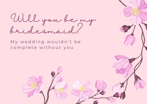 Bridesmaid Card Template, Hamper Ideas, Bridesmaid Proposal Card, Bridesmaid Card, Bridal Ideas, Bridesmaid Proposal Cards, Wedding Prep, Bridesmaid Cards, Will You Be My Bridesmaid