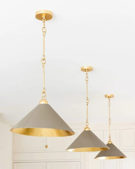 Pendant Lighting In Timeless Tones and Styles - McGee & Co. Studio Mcgee Kitchen, Lights Over Island, Lights Over Kitchen Island, Mcgee And Co, Gold Pendant Lighting, Island Pendant Lights, Mcgee & Co, Kitchen Lighting Fixtures, Kitchen Island Pendants