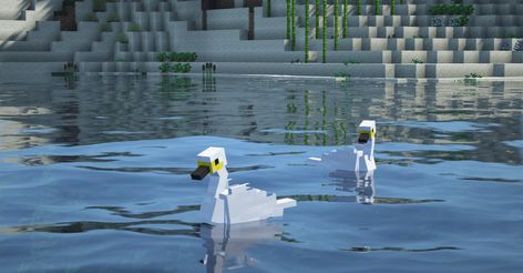 Nature Games, Minecraft Aesthetic, Q Photo, Build Inspiration, Tree Forest, Oak Tree, Swans, Winter Snow, The Cutest