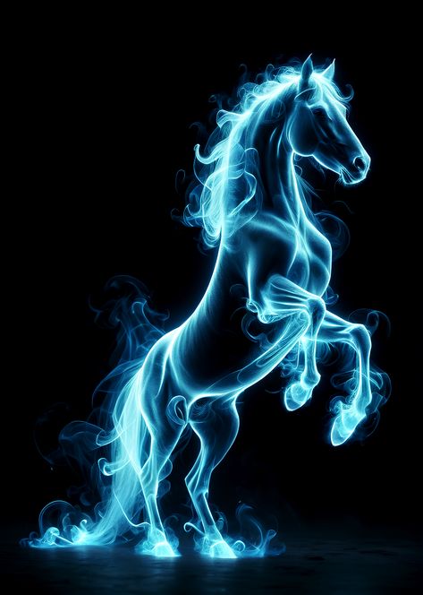 magic, patronus, harry potter, summon, invocation, fantasy art, blue, animals, majestic, creature, ghostly, spirit, fantasy creatures, phone wallpaper, epic wallpaper, animals lovers wallpaper, horse, stallion, glowing, Horse Patronus Art, Blue Horse Wallpaper, Harry Potter Patronus Art, Patronus Art, Patronus Harry Potter, Wallpaper Horse, Epic Wallpaper, Lovers Wallpaper, Potter Fanart