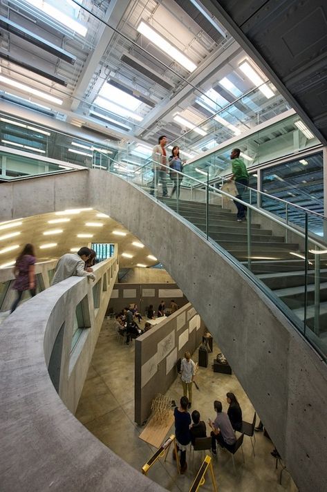 Milstein Hall at Cornell University,© Matthew Carbone Milstein Hall, Architect Student, Architect Logo, Architecture School, Campus Design, Student Photo, Rem Koolhaas, Lectures Hall, Arch Interior