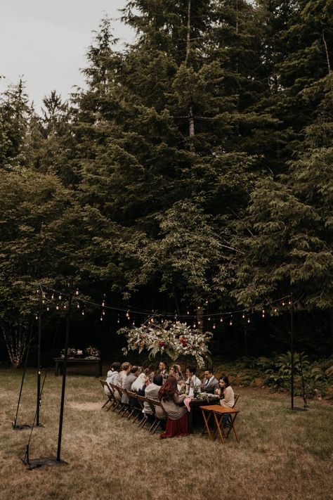 Olympic National Park Elopement With Family & Best Reception Dinner Party | Jessica and Pablo Elopement Dinner Receptions, Henry Tieu, Elopement With Family, Elopement Party, Elopement Reception, Intimate Wedding Reception, Washington Elopement, Outdoor Elopement, National Park Elopement