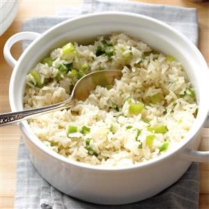 Lemon Rice Pilaf Recipe -No need to buy premade pilaf mix when you can easily make your own in 20 minutes. The lemon peel adds a welcome burst of flavor. —Taste of Home Test Kitchen, Milwaukee, Wisconsin Lemon Rice Pilaf, White Rice Dishes, Greek Lemon Rice, Healthy Rice Recipes, Rice Pilaf Recipe, Pilaf Recipes, Healthy Rice, Lemon Rice, Rice Pilaf