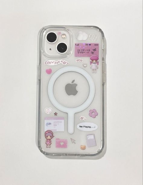 Korean Phone Cases Aesthetic, Korean Sticker Phone Case, Korean Phone Aesthetic, Iphone 13 Phone Case Ideas, Iphone 13 Cases Aesthetic, Casing Iphone Aesthetic, Iphone Stickers Case, Iphone 13 Case Ideas, Iphone 13 Aesthetic Case