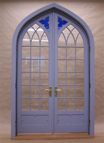 Gothic Double doors | Gothic French Doors Victorian Double Doors, Arched Exterior Doors, Gothic Diy, Pointed Arch, Arched French Doors, French Arch, Gothic Door, Gothic Cottage, Gothic Mirror