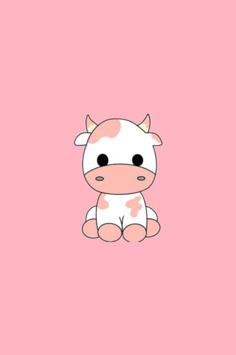 Pink Cow Background, Cute Pink Cow Wallpaper, Pink Animals Aesthetic, Pink Cowprint Aesthetic Wallpaper, Aesthetic Pink Drawing Ideas, Pink Cow Drawing, Pink Cow Aesthetic, Pink Cow Wallpaper, Pink Animal Wallpaper