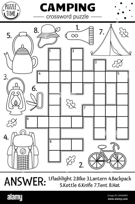 Summer Crossword, Camping Dramatic Play, Camp Read, Critical Thinking Activities, Scouts Crafts, Peinados Recogidos, Thematic Units, Crossword Puzzles, English Lessons For Kids