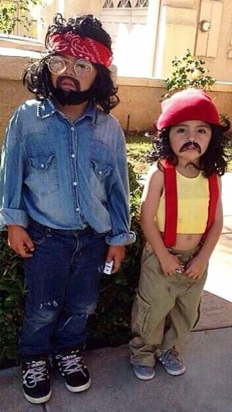 Omg, hilarious. Would love to meet the parents Cheech N Chong Costume, Cheech And Chong Costumes, Powerpuff Girls Costume, Twin Costumes, Costume Party Ideas, Fairy Halloween Costumes, Halloween Costumes Diy, Homemade Halloween Costumes, Hallowen Costume