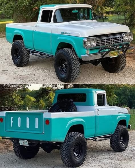 Custom Ford Trucks, Big Ford Trucks, Pickup Car, Custom Pickup Trucks, American Trucks, Old Ford Trucks, Vintage Pickup Trucks, Classic Ford Trucks, Ford 4x4