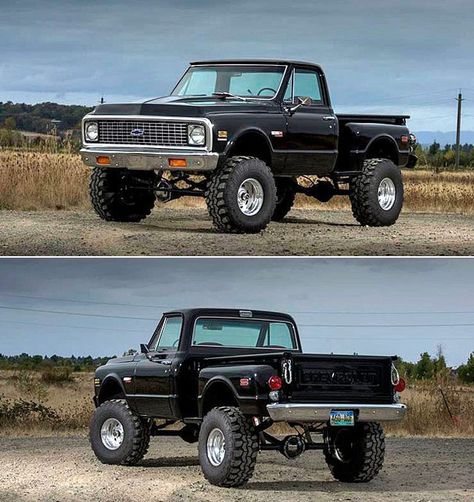 '72 #Chevy #Stepside Chevy 4x4, Chevy Stepside, 72 Chevy Truck, Мотоциклы Cafe Racers, Lifted Chevy, C10 Chevy Truck, Lifted Chevy Trucks, Chevy Pickup Trucks, Chevy Pickups