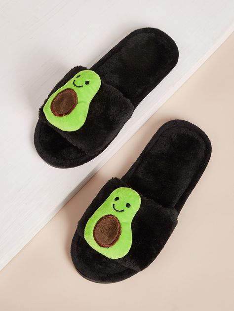 Avocado Decor Fluffy Slippers Avocado Decor, Avocado Clothes, Avocado Party, Cute Avocado, Fluffy Slippers, Cute Sleepwear, Pajama Outfits, Cute Slippers, Dessin Adorable