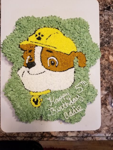 Rubble cupcake cake Pull Apart Cupcakes, Birthday Cup, Just Cakes, Paw Patrol, 4th Birthday, 3rd Birthday, Cupcake Cakes, Snoopy, Cake