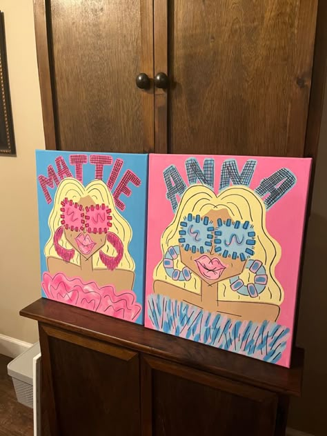 College Dorm Paintings, College Canvas Paintings, Sorority Canvas Art, Fsu Dorm, College Paintings, Dorm Canvas, College Canvas Art, Preppy Paintings, Dorm Paintings