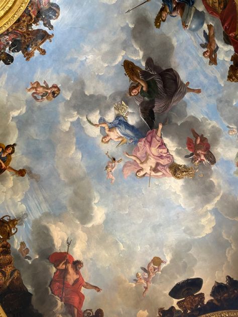 Catherine + Core + Aesthetic, Ceiling Murals, Angel Aesthetic, St Catherine, Paris Art, Louvre Museum, Greek Art, + Core + Aesthetic, Empire Style