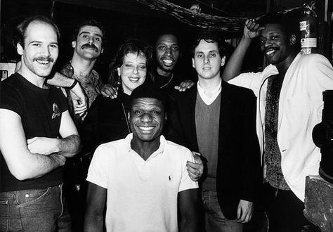 Larry with Danny Krivit, David DePino, Judy Weinstein, John Brown, Billy Carroll & Jeffrey Osborne Chicago House Music, Larry Levan, Paradise Garage, Dj Vinyl, Chicago House, Tim Curry, Disco Club, Rock Photography, John Brown