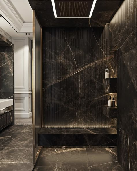 Mafia House Aesthetic, Washroom Ideas, Luxury Bathroom Master, Condo Bathroom, Wc Design, Black White Bathrooms, Restroom Design, Interior Design Presentation, Washroom Design