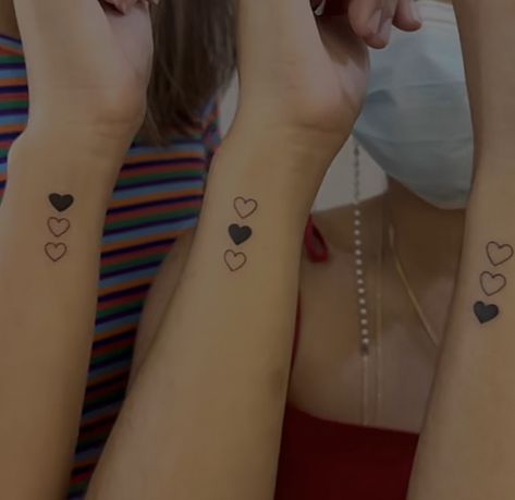 Triple A Tattoos, Matching 3 Person Tattoos, Three People Matching Tattoos, Triple Matching Tattoos, Best Friend Tattoos For 3, Matching Cousin Tattoos, Trio Tattoo Ideas, Matching Bff Tattoos, Maching Tattoos