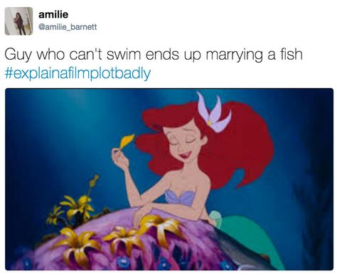 See more '#ExplainAFilmPlotBadly' images on Know Your Meme! Disney Amor, Word Association, Little Mermaid Characters, Daryl Hannah, Disney Princess Movies, Movie Plot, Princess Movies, Film Disney, Pinturas Disney