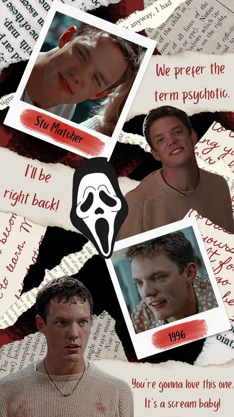 Stu Matcher Wallpaper Billy Loomis And Stu Macher Scream, Stu From Scream Wallpaper, Scream Wallpapers Billy And Stu, Stu Scream Wallpaper, Billy Loom Is And Stu Macher, Stu Macher Tattoo, Stu Macher Ghostface, Stu Macher Outfit Ideas, Stu Wallpaper