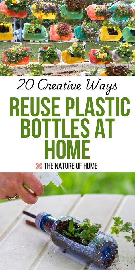 Looking for unique bottle ideas? Check out these 20 creative ways to repurpose plastic bottles for home, garden, and craft projects! From garden planters to practical home solutions, these ideas will help you reduce plastic waste and add charm to your DIY designs. Try out these recycled garden planters and plastic bottle crafts today. Save this pin to start your sustainable DIY journey!