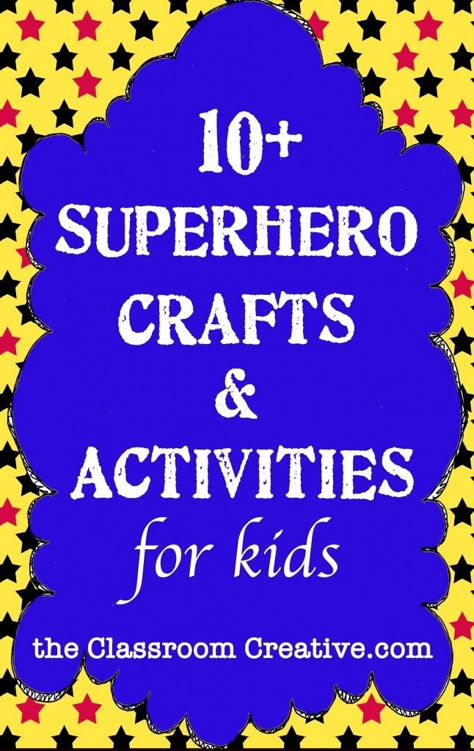 superhero-crafts-activities-ideas-for-kids Craft Superhero, Superhero Crafts For Kids, Superhero Week, Superhero Camp, Superhero Ideas, Hero Crafts, Summer Camp Themes, Superhero Classroom Theme, Superhero Crafts