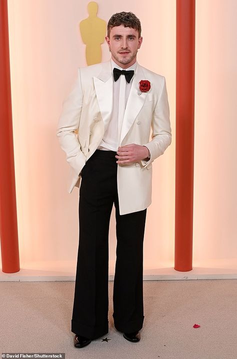 Oscars 2023, 2023 Red Carpet, Paul Mescal, Brendan Fraser, Couture Designers, Wedding Suits Men, Pedro Pascal, Coat Pant, White Jacket