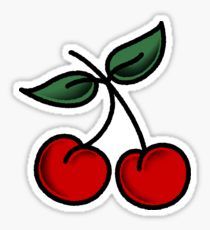 Traditional Tattoo Cherries, Old School Cherry Tattoo, American Traditional Cherries, Traditional Cherries Tattoo, Cherry Flash Tattoo, American Traditional Cherry Tattoo, Cherry Tattoo Traditional, Traditional Cherry Tattoo, Small American Traditional Tattoo