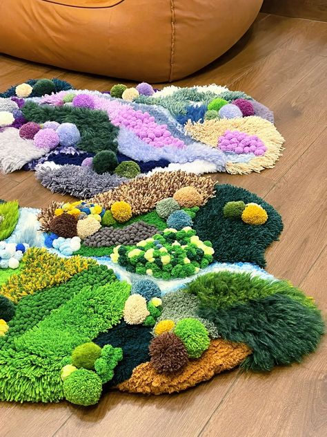 Moss Rug Diy, Diy Moss Rug, Moss Rug, Garden Rug, Rugs Ideas, Moss Garden, Handmade Projects, Diy Rug, Rug Making