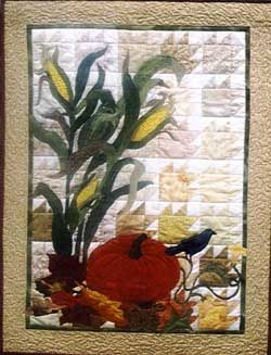 Autumn Field Autumn Field, Vine Flowers, Wall Quilt Patterns, Pattern Grading, Sewing Challenge, Landscape Art Quilts, Landscape Quilt, Fiber Art Quilts, A Crow