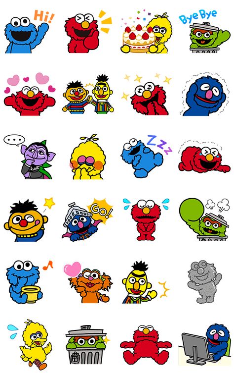 画像 Sesame Street Doodle, Sesame Street Stickers, Elmo Wallpaper, Elmo And Friends, Street Gang, Disney Doodles, Sticker Tattoo, Sesame Street Muppets, Tattoo Trend