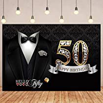 Check this out! Party Photo Background, Silver Decorations, Banner Decor, Suit Tuxedo, Portrait Shoot, Mens Birthday Party, Happy 50th Birthday, Silver Decor, Studio Props