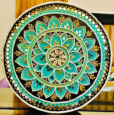 Handmade wall hanging based on #lippanart DM for details @diy_artisan #crafts #handmade #art #diy #craft #crafting #love #creative… | Instagram Wall Painting Hanging Ideas, Mandala Art Home Decor, Modern Lippan Art, Lipin Art, Lippan Artwork, Lippon Art, Mirror Canvas Art, Mdf Art, Lipan Art