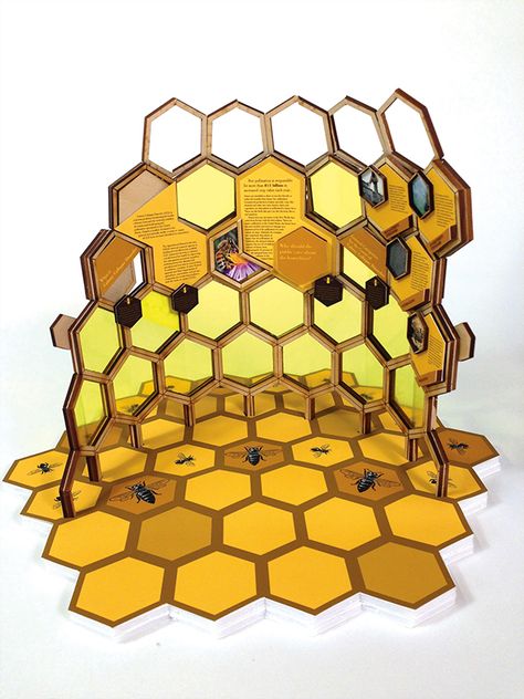 Outdoor Exhibition Design, Bee Museum, Bee Library, Rearrange Bedroom, Bee Diagram, Bee Hexagon, Landscape Architecture Presentation, Outdoor Exhibition, Beehive Design