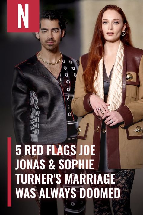 Is it over for Joe Jonas and Sophie Turner? Things aren't looking good for the "Game of Thrones" star and the Jonas Brother as TMZ reports the two are headed for divorce. #joejonas #sophieturner #celebs Sofie Turner, Sophie Turner Joe Jonas, Joe Jonas And Sophie Turner, Jonas Brother, Heads Together, Joe Jonas, Red Flags, Sophie Turner, Jonas Brothers