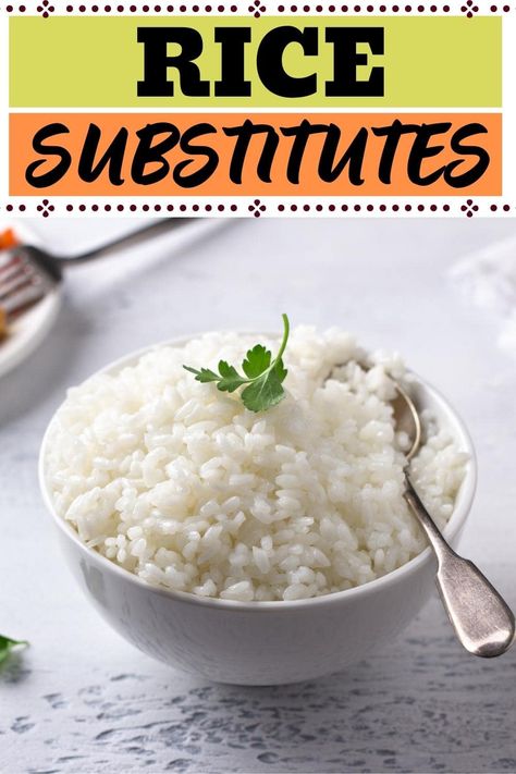 In a world full of carb-heavy recipes, sometimes you just need a few rice substitutes to lighten up your meals. Luckily, I've found quite a few! Shirataki Rice, Rice Alternatives, Zucchini Rice, Rice Substitute, Best Rice, Asian Rice, Minute Rice, Broccoli Rice, Orzo Pasta