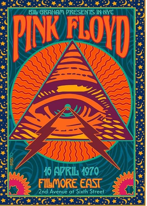 Pink Floyd 1970 Pink Floyd Concert, Fillmore East, Pink Floyd Poster, Vintage Concert Posters, Vintage Music Posters, Concert Poster, Rock Posters, All Seeing, Gig Posters