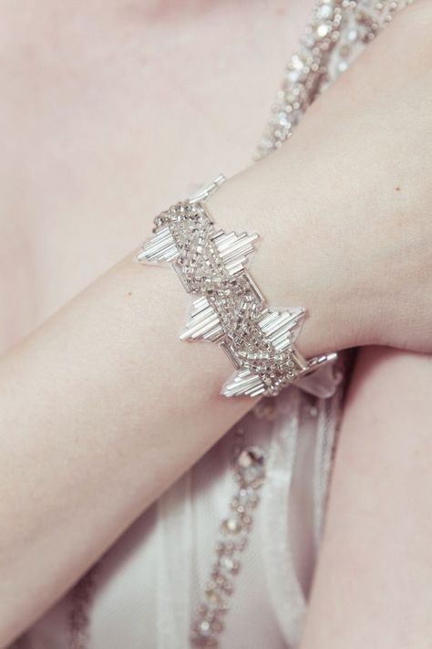 Delores cuff 1920s Bracelet, Jewellery Styling, 1920's Wedding, Bridal Cuff, Sparkly Accessories, Deco Beads, Bridal Party Outfit, Wedding Cuff, 1920s Wedding