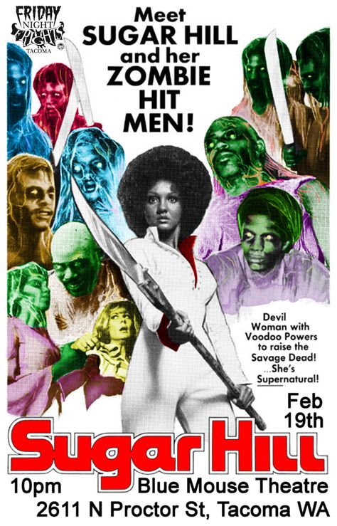 Sugar Hill (1974) Women In Horror, African American Movies, Blaxploitation Film, Don Pedro, Sugar Hill, Zombie Movies, Film Archive, Classic Horror Movies, Event Flyers