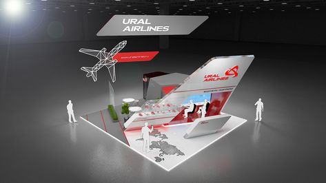 Ural airlines on Behance Aviation College, Airport Photos, Air India, Exhibition Stand Design, Exhibition Booth Design, Exhibition Booth, Exhibition Stand, Stand Design, Booth Design