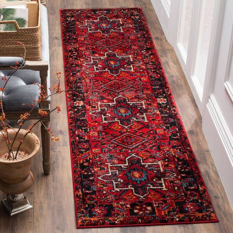 Top Hacks, Bedroom Runner, Southwestern Area Rugs, Persian Motifs, Old World Style, Classic Rugs, Rustic Rugs, Red Area Rug, Red Rug