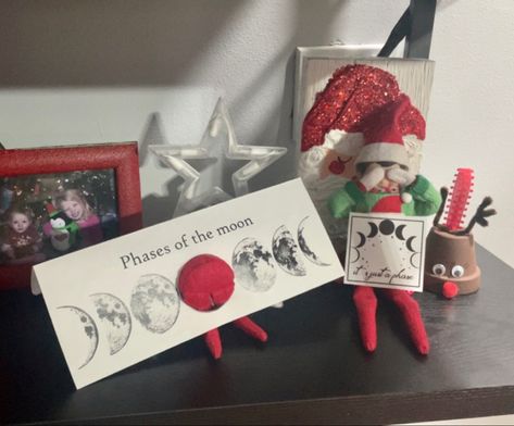 On The Shelf, Moon Phases, Full Moon, Elf On The Shelf, Elf, Angel, Moon, Shelves, Christmas