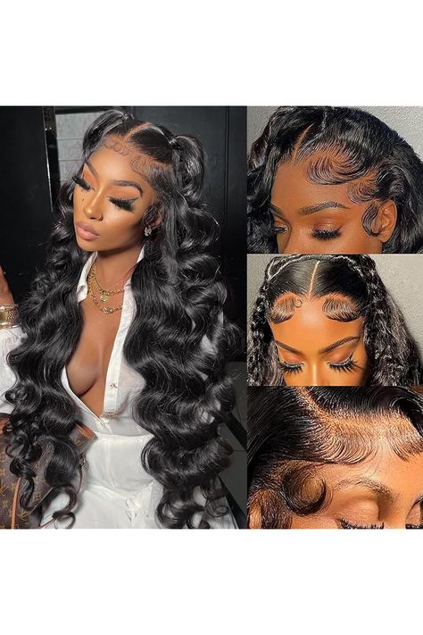 AMIRTY 200% Density 13x6 Body Wave Lace Front Wigs Human Hair Pre Plucked 13x6 Glueless Wigs Human Hair for Women HD Transparent Lace Frontal Wigs Human Hair with Baby Hair lace front wigs human hair Buns With Braids, Back To School Hairstyle, Body Wave Lace Front Wigs, Wig Styling, Hair Lace Front Wigs, Glueless Wigs, Hair For Women, Lace Front Wigs Human Hair, Best Wigs