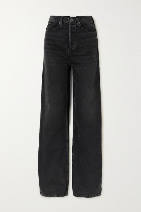 FRAME - + Net Sustain The 1978 High-rise Straight-leg Jeans - Black - 23 Check more at https://beautyfashionideas.com/heels/frame-net-sustain-the-1978-high-rise-straight-leg-jeans-black-23/ Black Jeans Straight Leg, Net A Porter Jeans, Black High Rise Jeans, Black Straight Jeans, Net Sustain, Black Straight Leg Jeans, Outfit Pieces, High Rise Black Jeans, Wardrobe Goals