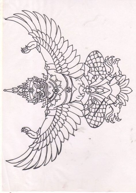 Cambodian Tattoo, Traditional Thai Tattoo, Khmer Tattoo, Dragon Tattoo Sketch, Buddha Tattoo Design, Simple Tattoos For Guys, Thailand Tattoo, Sak Yant Tattoo, Bull Tattoos