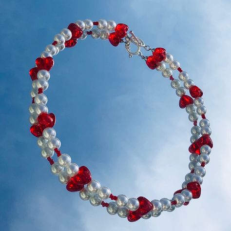 Red beads jewellery