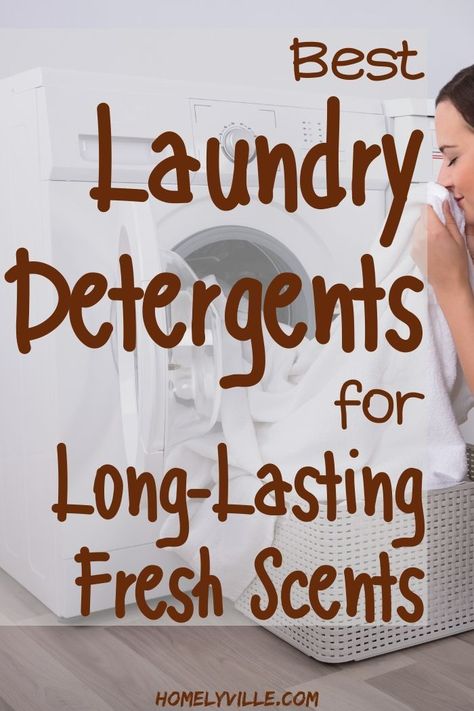 You won’t get the desired and long-lasting scent from just any detergent. Here’s a list of the best longest smelling laundry detergents.#laundrydetergent #laundryroom Homage Laundry Detergent, Best Smelling Laundry Detergent And Fabric Softener Combo, Best Laundry Detergent Smell, Laundry Scent Combos, Best Smelling Laundry Detergent Combo, Laundry Combo Smells, Best Laundry Detergent Combinations, Good Smelling Laundry, Best Smelling Laundry Detergent